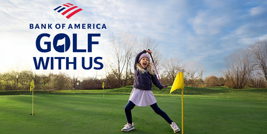 Bank of America Golf with Us logos