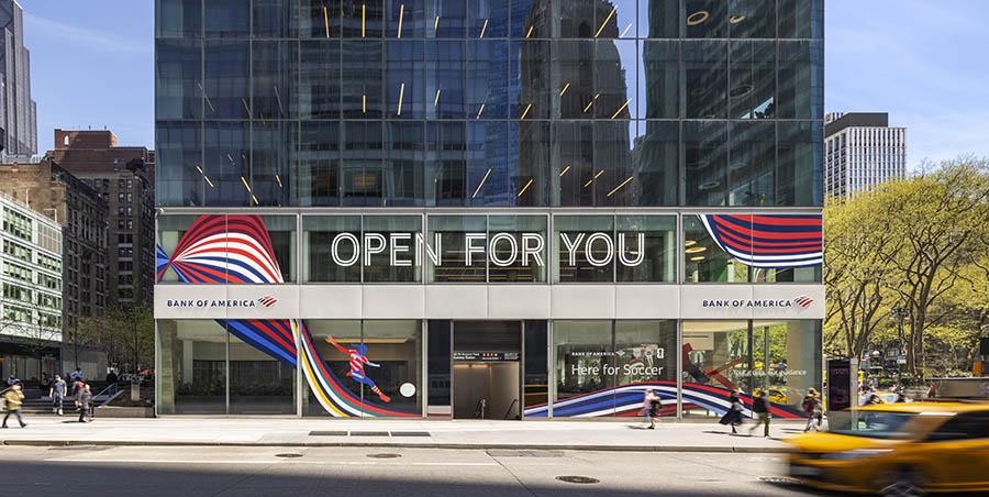 Exterior de la nueva sucursal ubicada en 2 de Bryant Park.